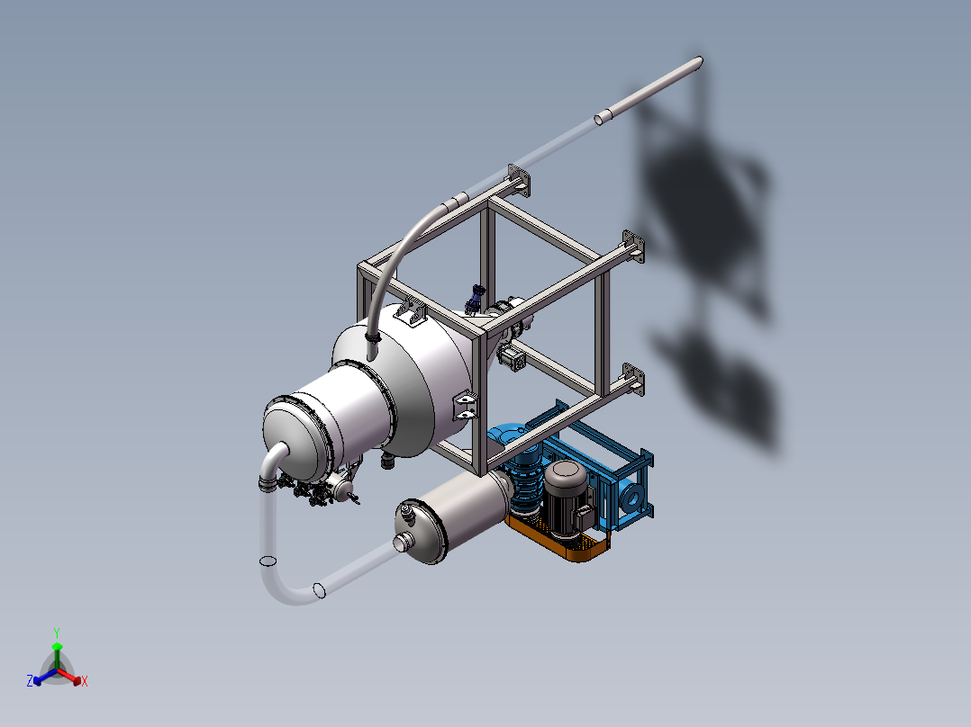 气力输送（负压吸运）正等轴测图