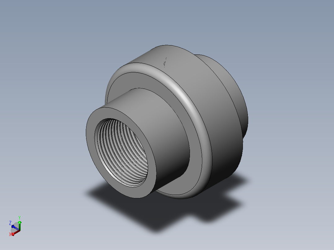 PVC公制管件-40 WALL PVC PIPE FITTING正等轴测图