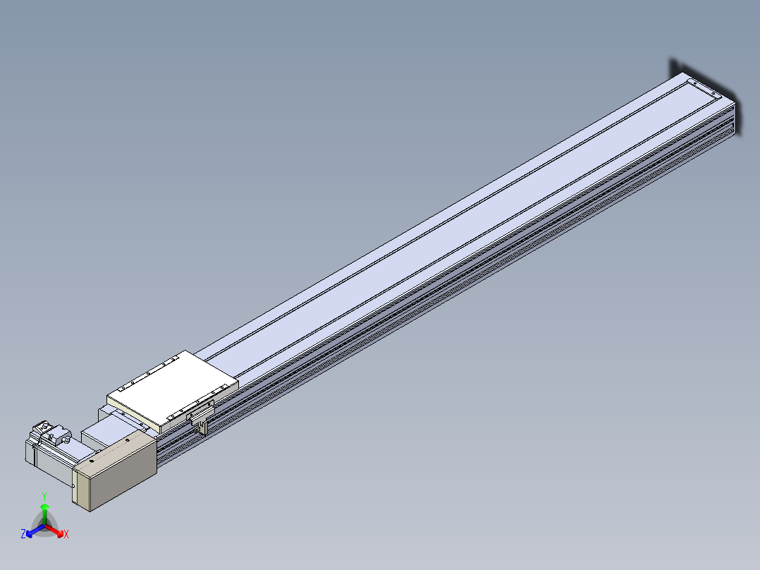 同步带全封闭直线模组TPA-HCB-120D-90-L1050-MR-Y-P40-N3正等轴测图