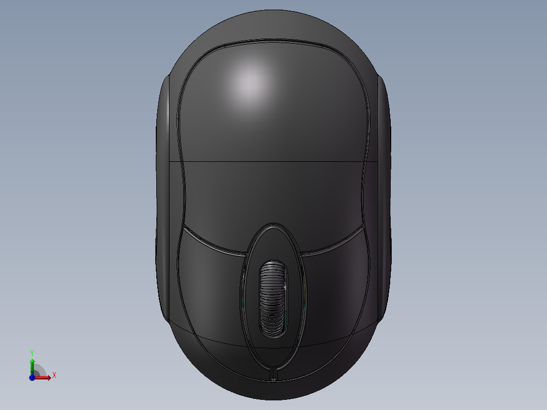 光电鼠标模型设计前视图