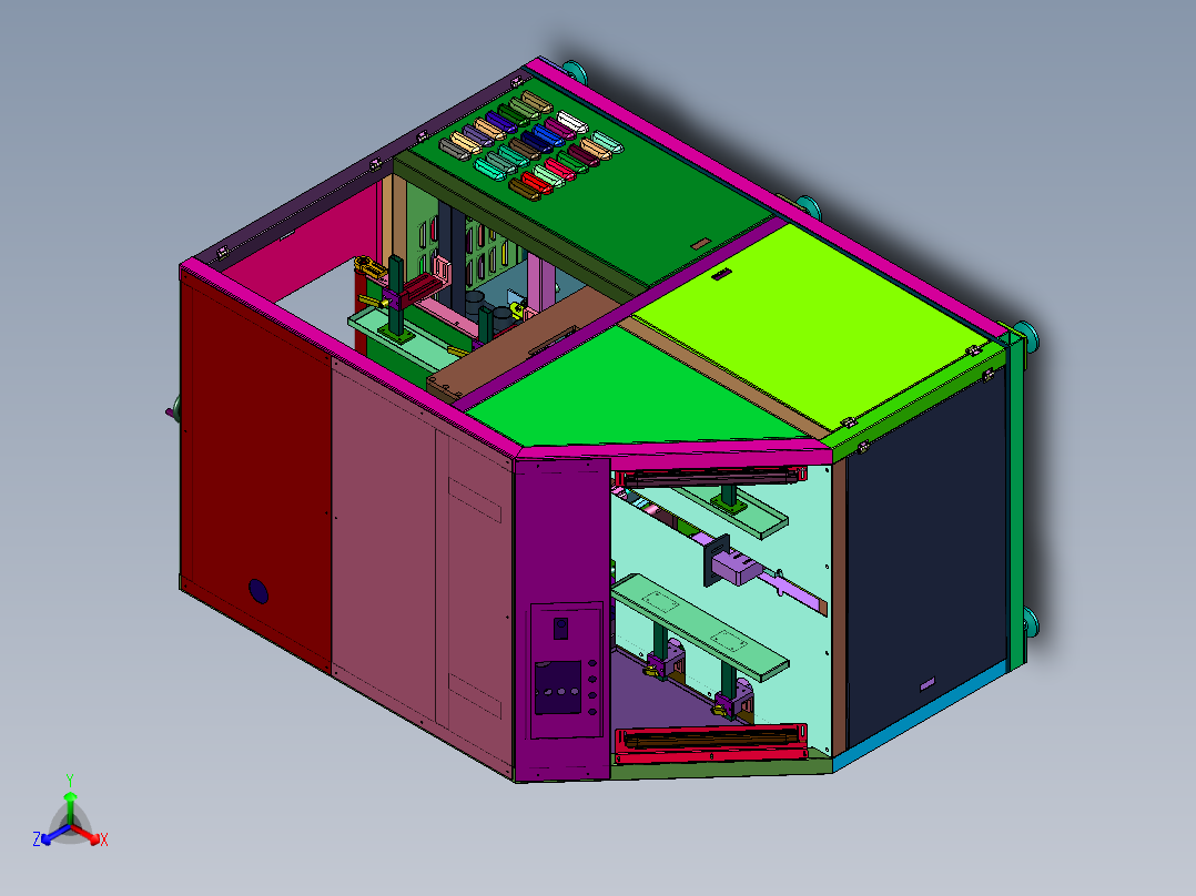 大包装袋连续封口机正等轴测图