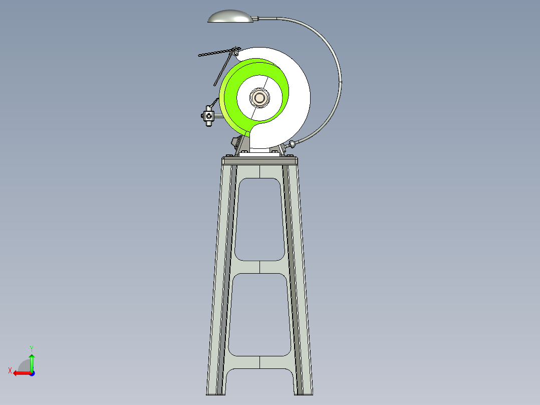 金属板支架后视图