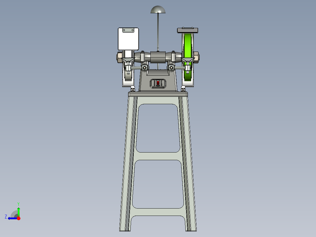 金属板支架右视图