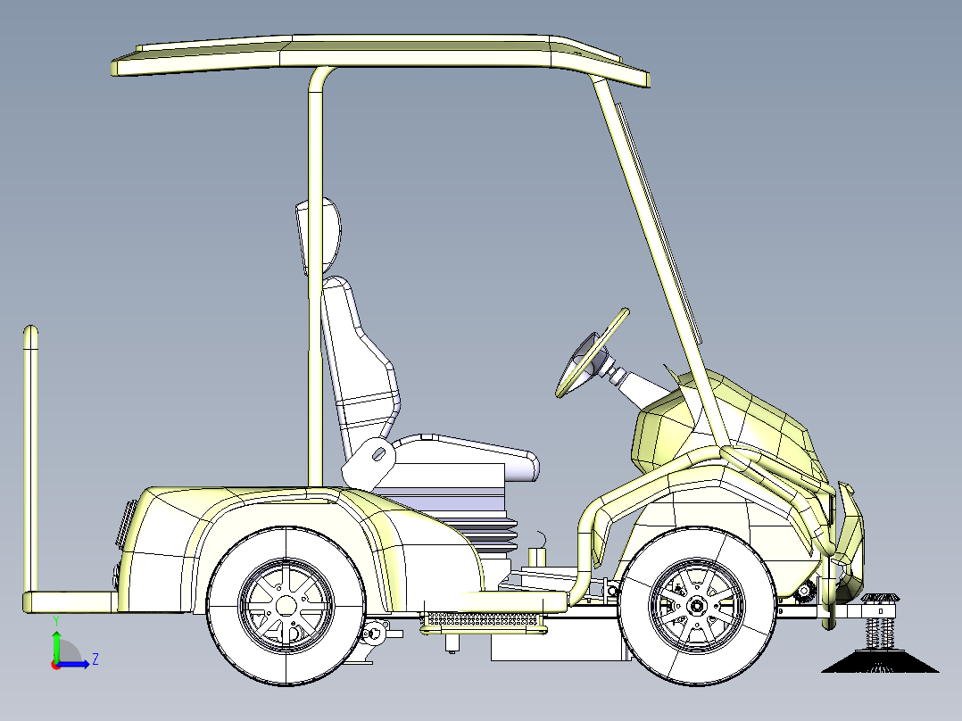 落叶清扫机左视图