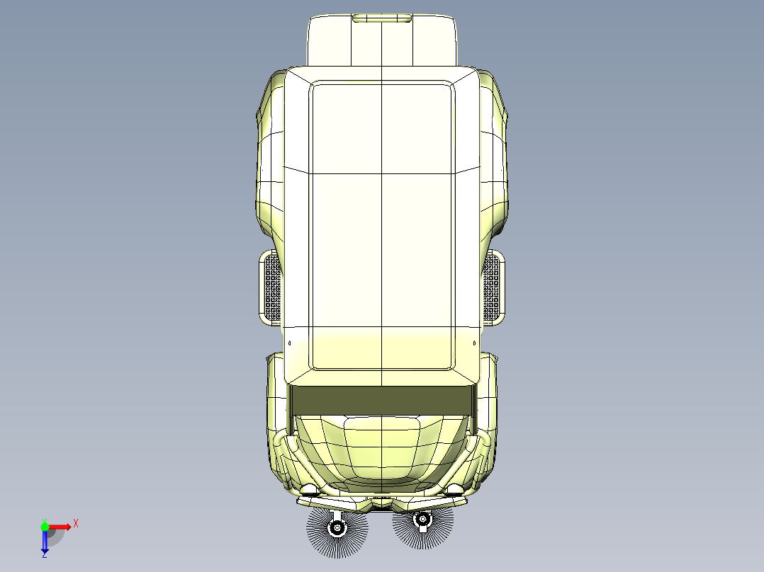 落叶清扫机俯视图