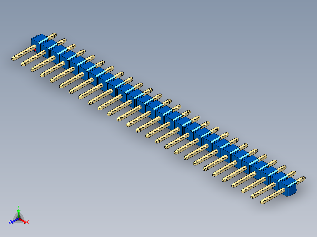 彩色公头100mil（2.54mm）系列-DS1021_blue_1x27p_100mil_Type1_rev1.0