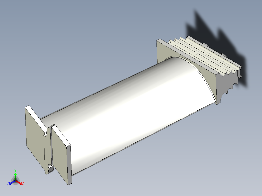 涡轮 叶片 涡扇 (12)正等轴测图