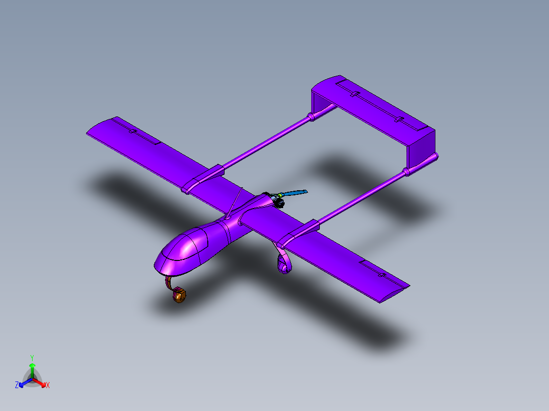 美国军用无人机UAV系列正等轴测图