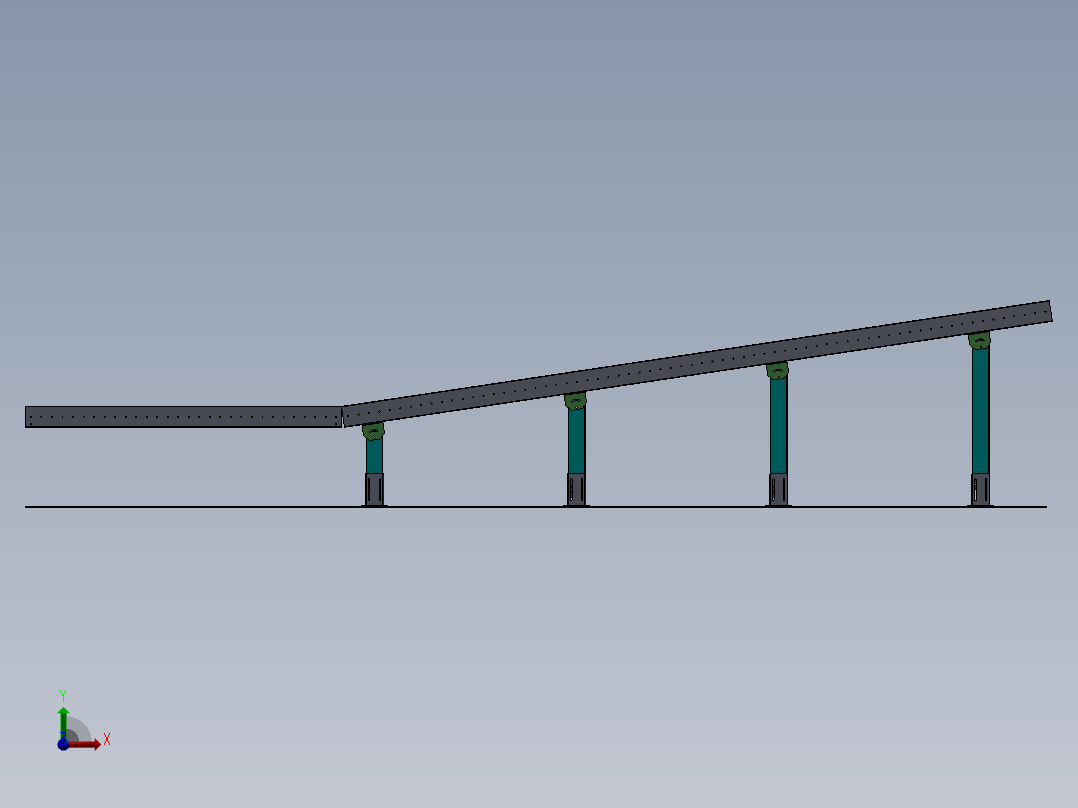 重力滚筒输送机-2-5-sw-stp前视图