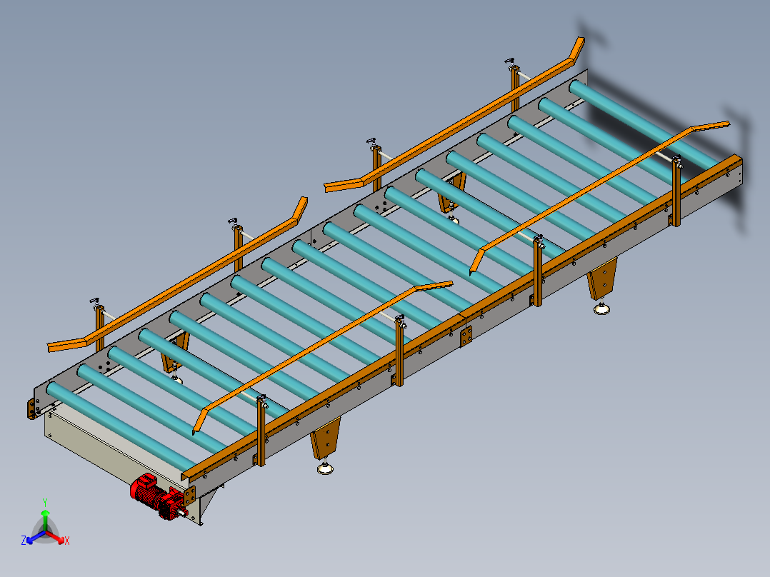 滚筒<span style='color: red'>输送机</span>motorized-roller-conveyor-stp