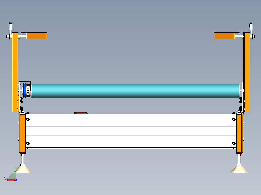 滚筒输送机motorized-roller-conveyor-stp后视图