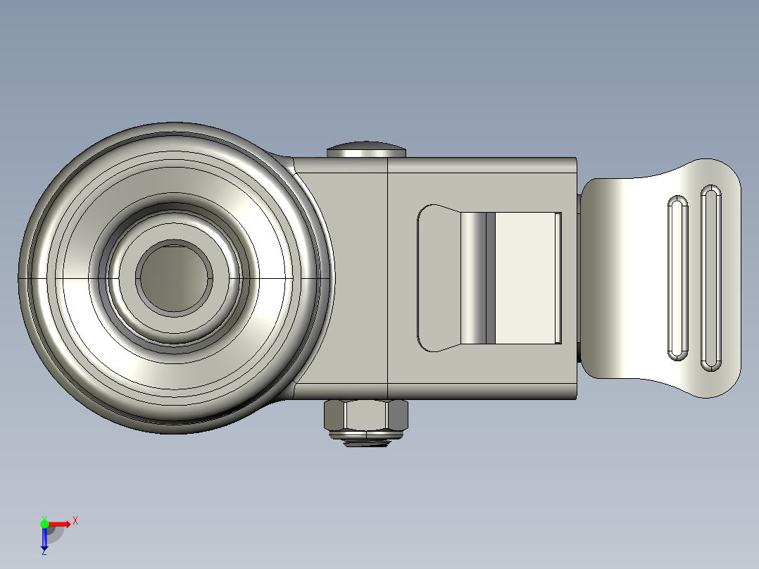 标准脚轮-WH-5084H-76 4in SWIVEL BRAKE BOLT HOLE H=129俯视图