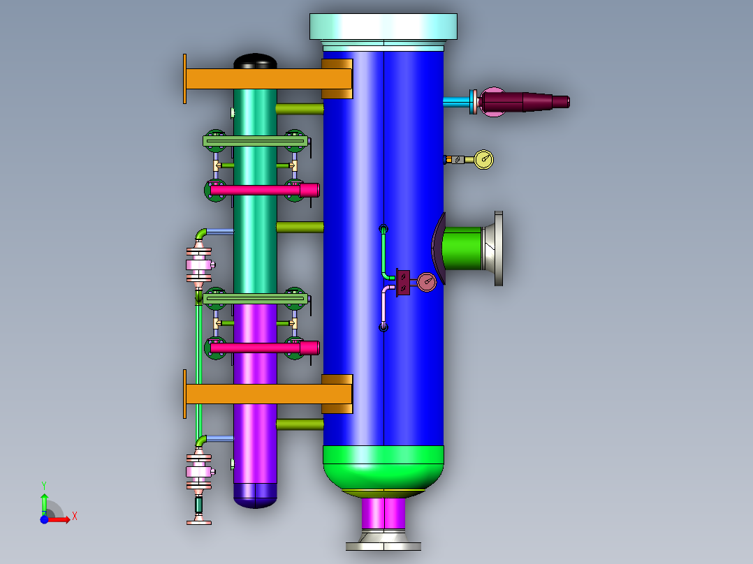 滤网式净化脱水机前视图