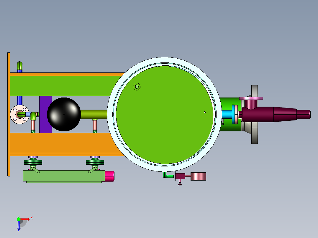 滤网式净化脱水机俯视图