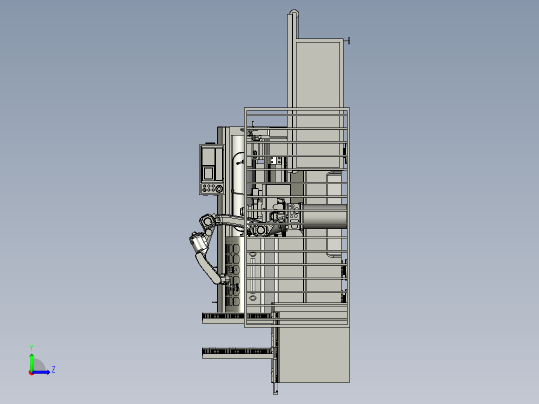 铸件上下料组合左视图