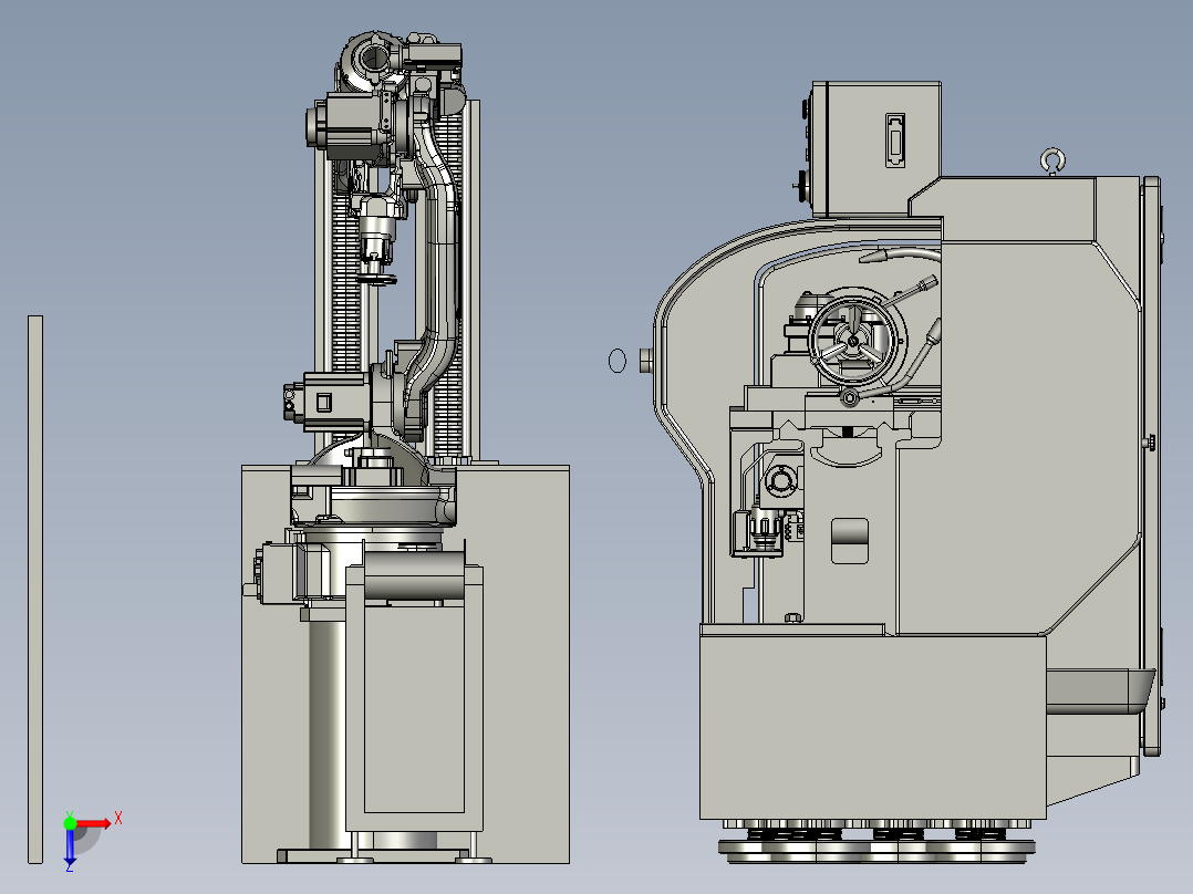 铸件上下料组合俯视图