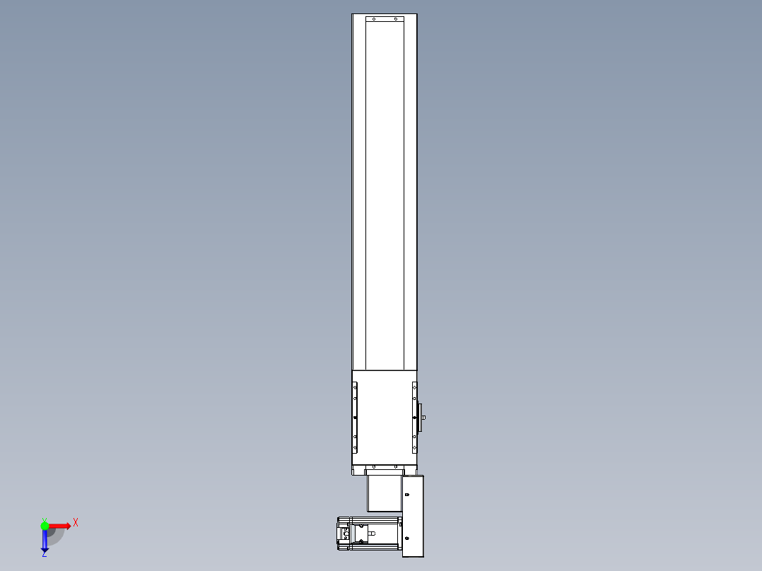 同步带全封闭直线模组TPA-HCB-120D-90-L600-MR-C-P40-N3俯视图