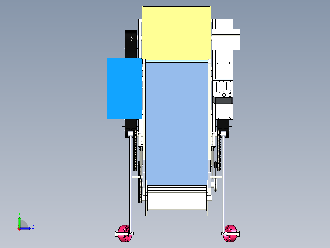 普通绿叶蔬菜履带式自走收获机含三维二维说明书左视图