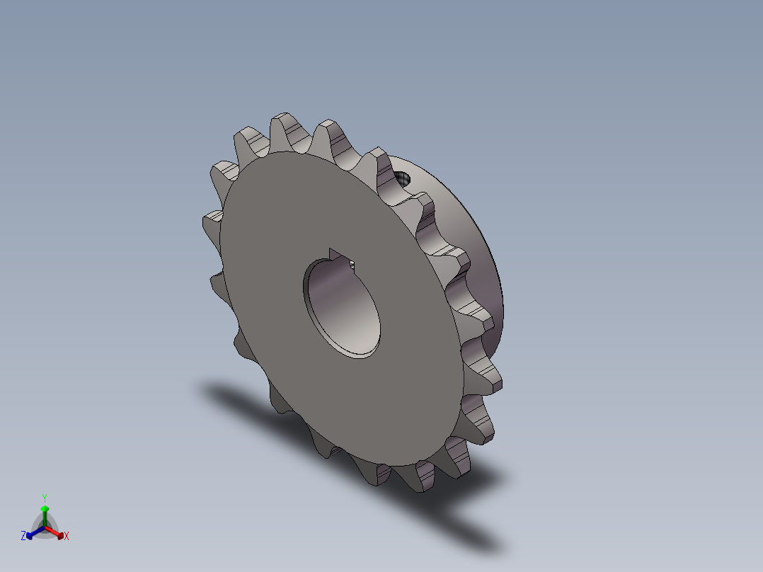 06B-16链轮正等轴测图