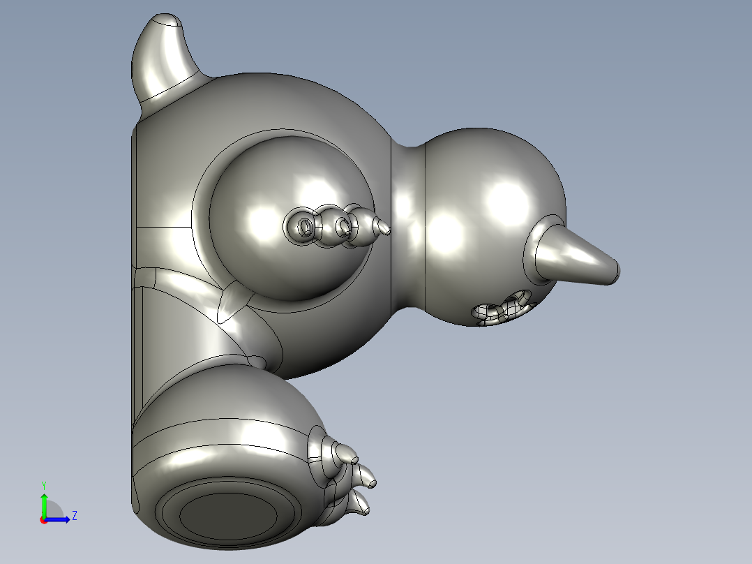 Lil Dvl 笔筒左视图