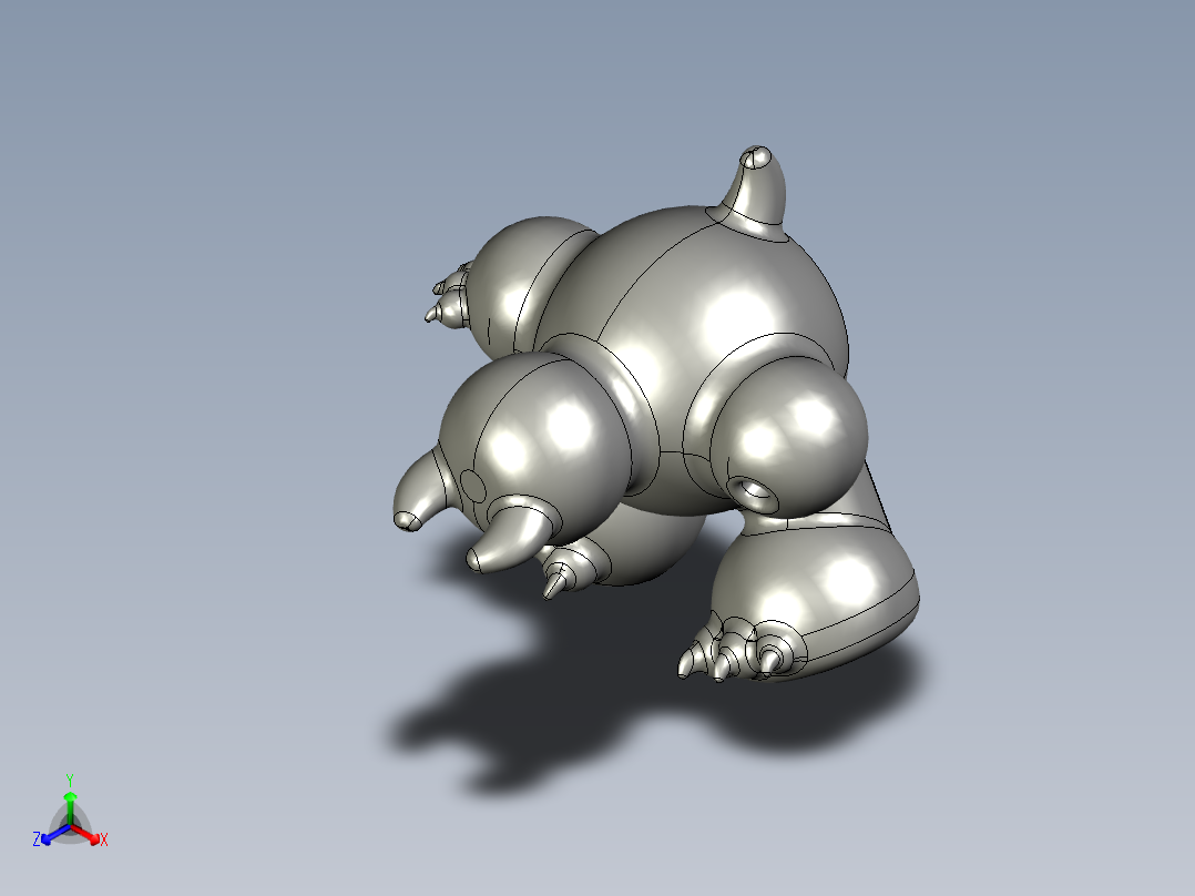 Lil Dvl 笔筒正等轴测图