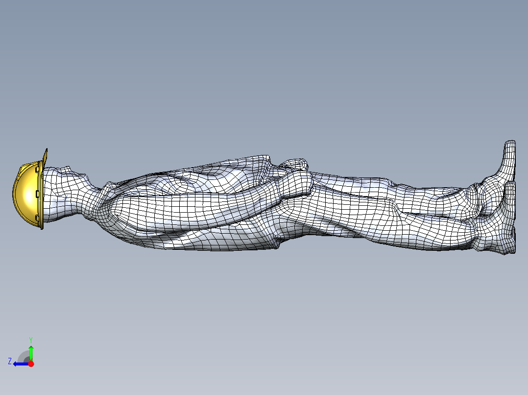 工人模型右视图