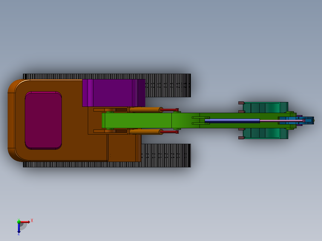 挖掘机设计模型俯视图