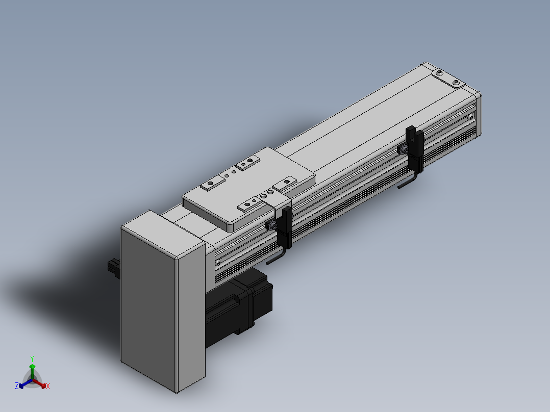 精密模组MY60-T10-150L-BM-P10-C4-C正等轴测图