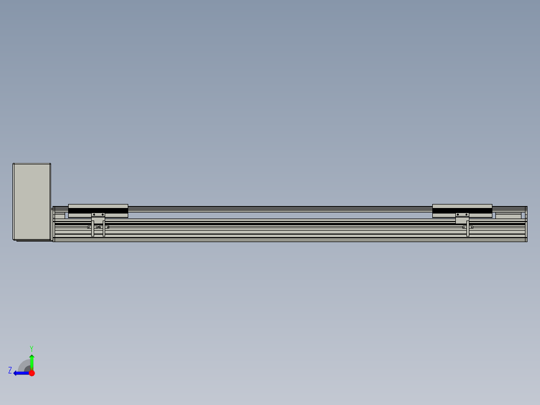 直线模组LHB17-L40-S900-RU设计图纸右视图