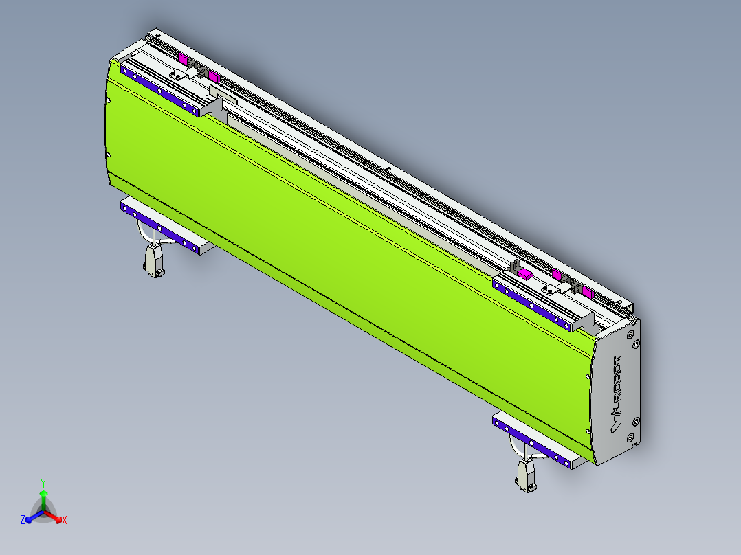 威洛博VL系列直线电机模组-2VL22H2-S550正等轴测图