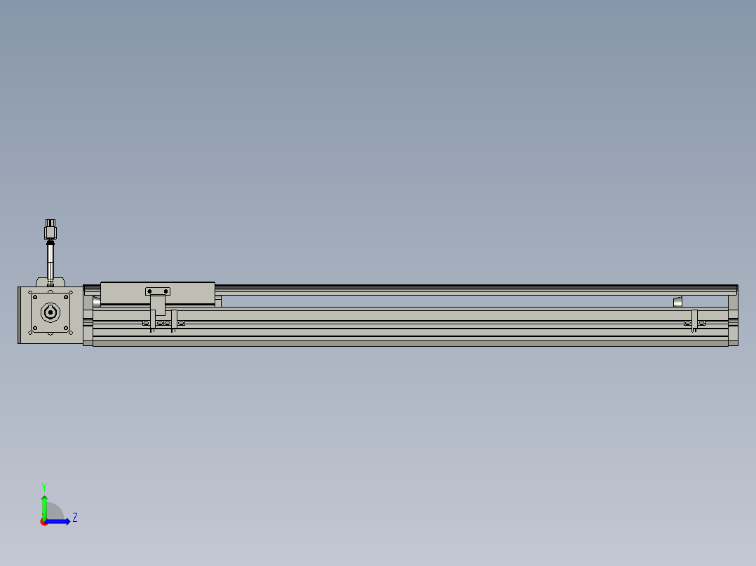 东锦同步带传动-直线滑台模组DH135B-L125-S550-BL-P400W-C3左视图