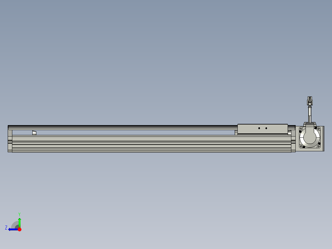 东锦同步带传动-直线滑台模组DH135B-L125-S550-BL-P400W-C3右视图