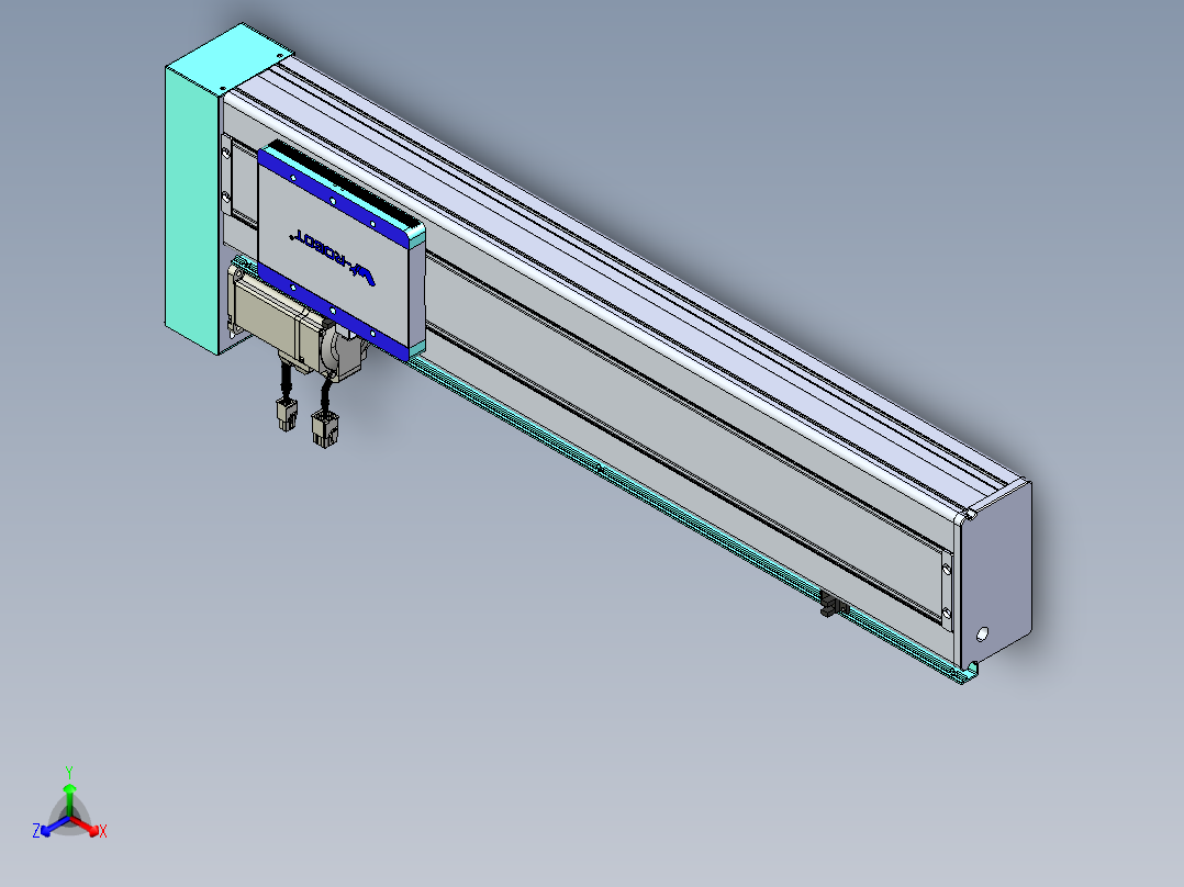威洛博VC丝杆传动-无尘环境VC14-Lxx-C-S500-BL-ZP40-C3正等轴测图