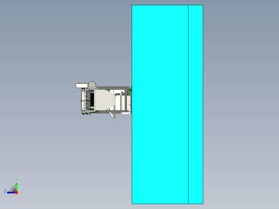 果蔬清洗线设计右视图