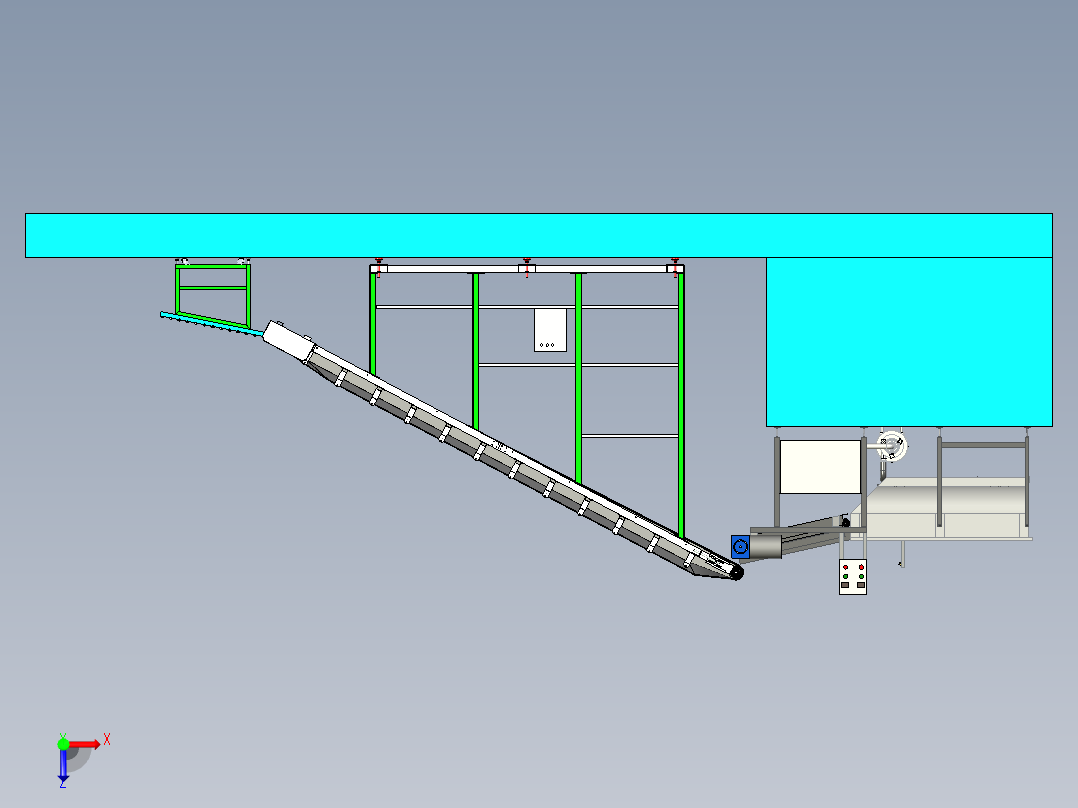 果蔬清洗线设计俯视图