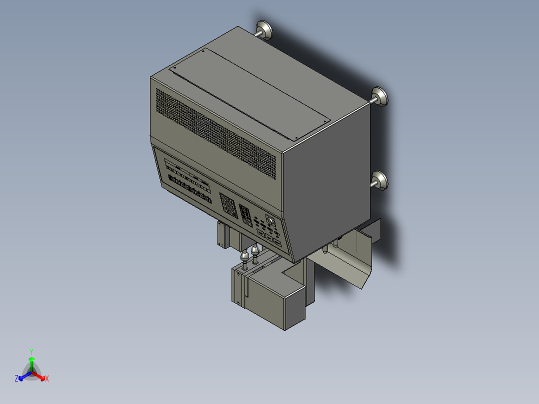 全自动剥皮剪线裁切机正等轴测图