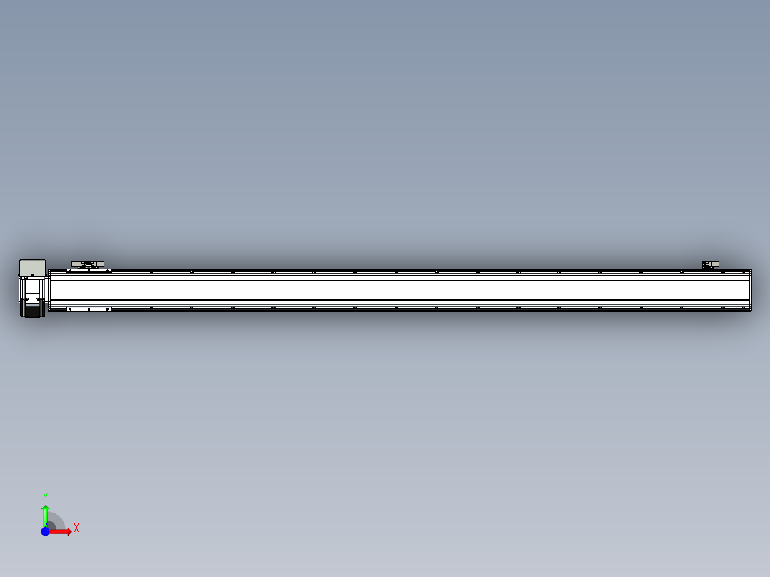 同步带滑台-半封闭B10H-L45-S1500-RU-P40-D3前视图