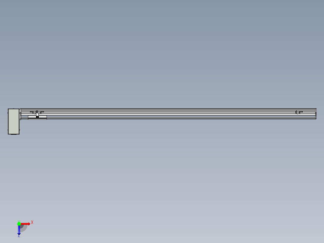同步带滑台-半封闭B10H-L45-S1500-RU-P40-D3俯视图