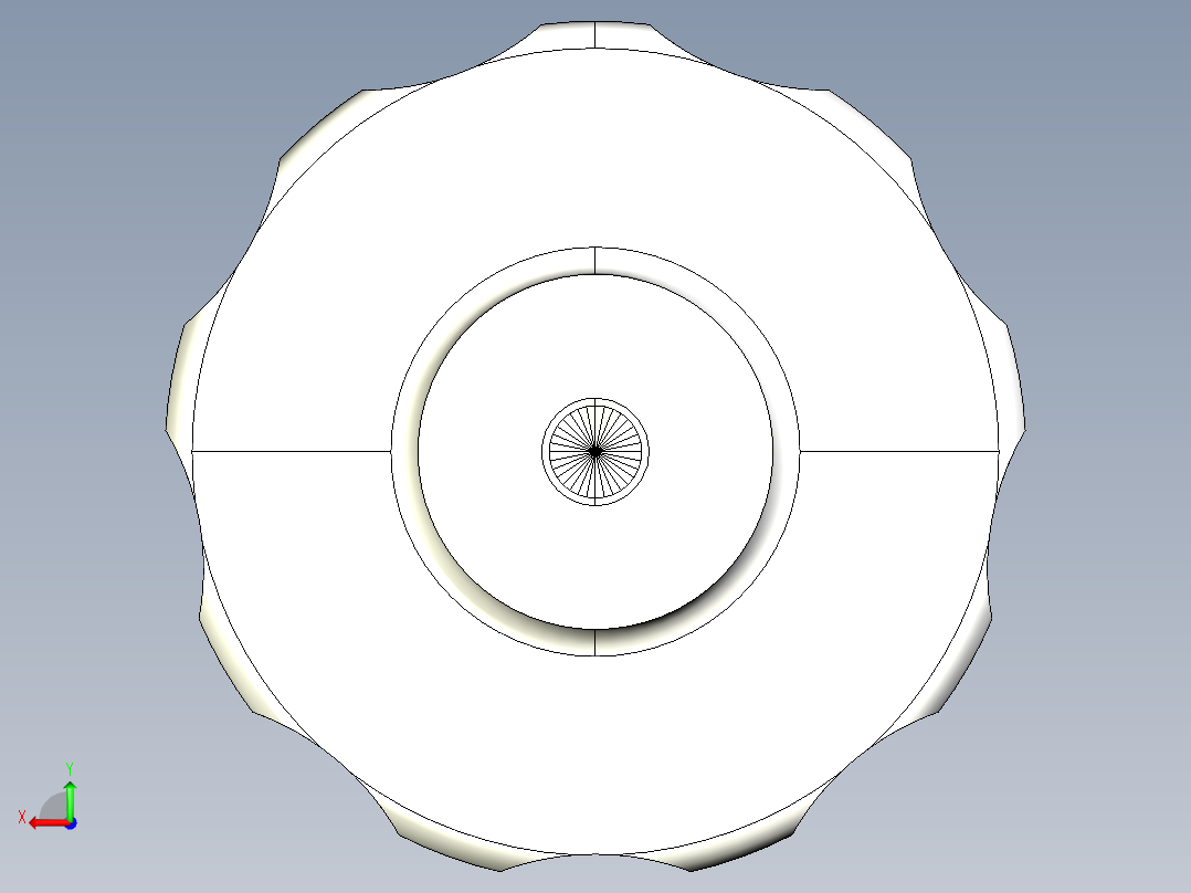 星型把手(塑膠)(A)2475-3D多系列多零件图纸模型后视图