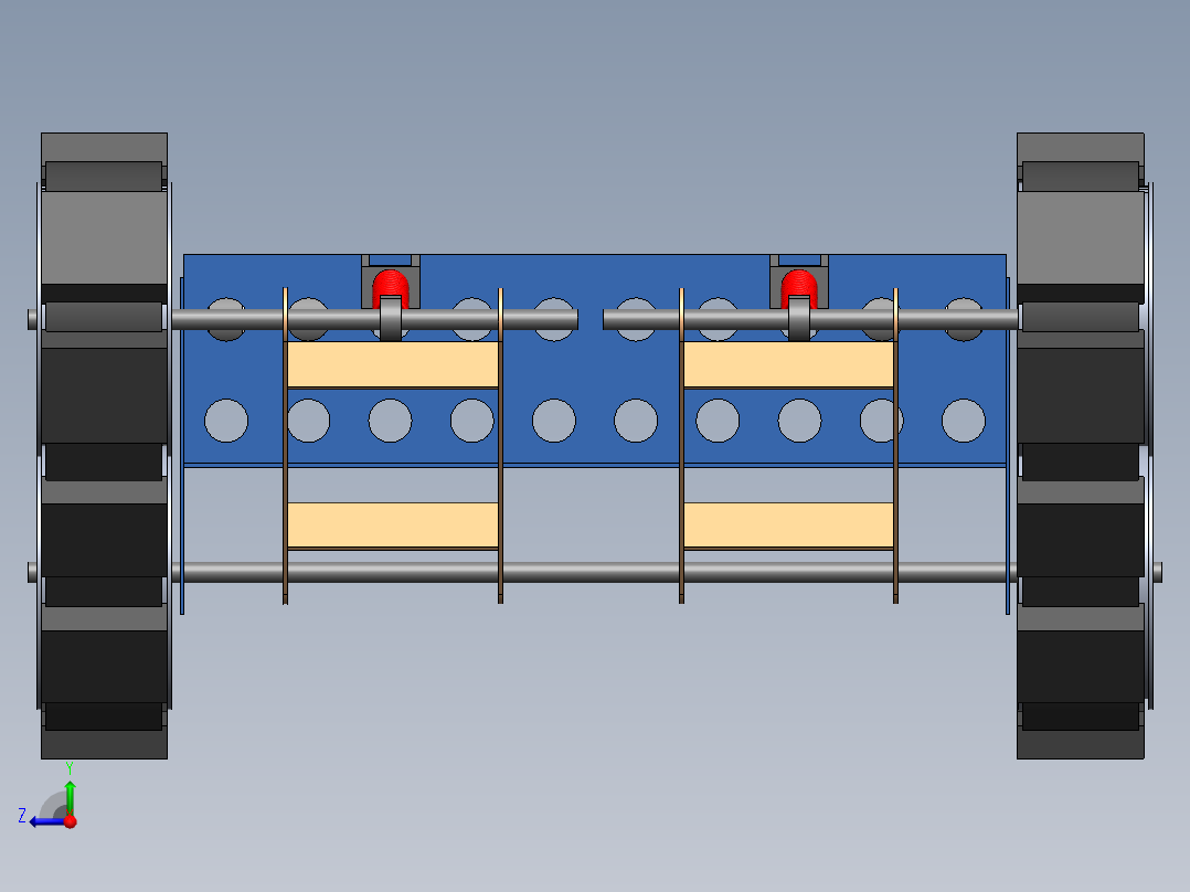 履带底盘结构sw20可编辑右视图
