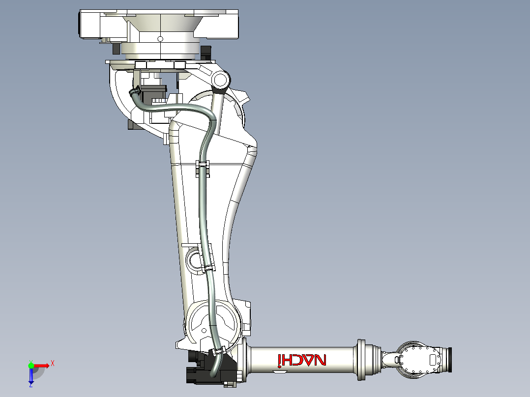 那智机器人nachi sra166 166kg 6axis industrial robot俯视图