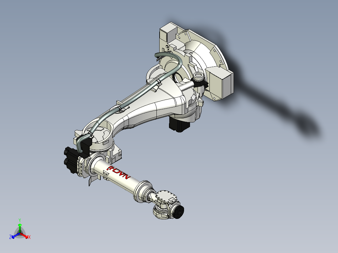 那智机器人nachi sra166 166kg 6axis industrial robot正等轴测图
