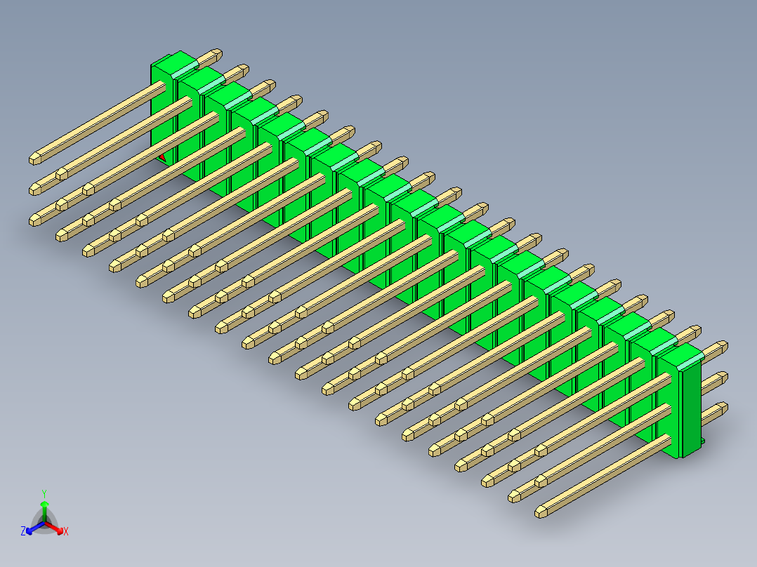 彩色公头100mil（2.54mm）系列-DS1021_green_3x20p_100mil_Type5_rev1.0