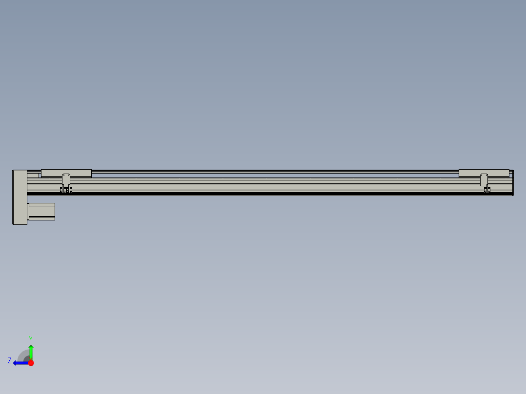 直线模组LHA21-S1900-D设计图纸右视图