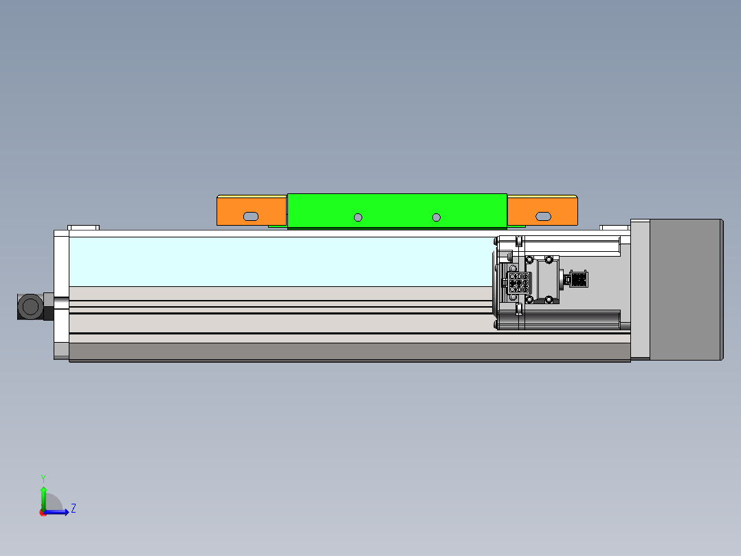 MCH丝杆全封闭MCH17-BR-400W左视图