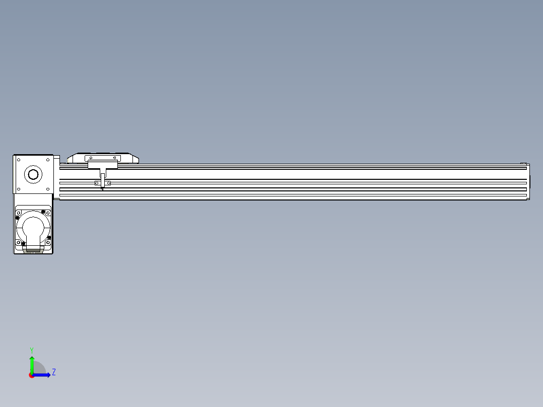同步带全封闭直线模组TPA-HCB-85D-90-L600-LP-Y-P20-N3左视图