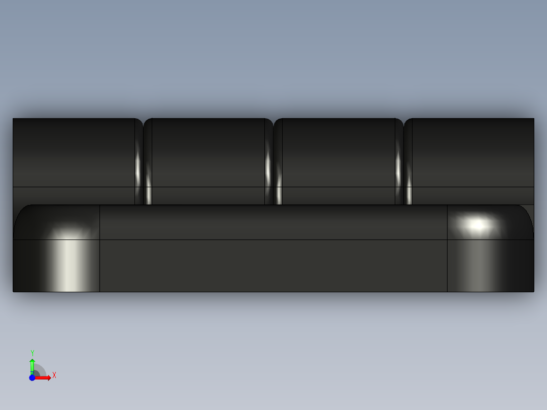 型材-KJN 20X20 SMALL HINGE KJN095012E前视图