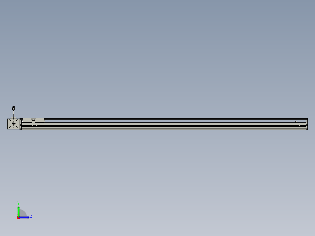 东锦同步带传动-直线滑台模组DH135B-L125-S1650-BL-P400W-C3左视图