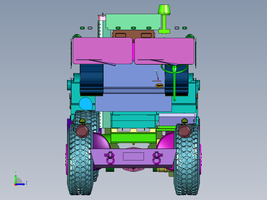雪地奔驰奥什科什M1070型8轮重卡左视图