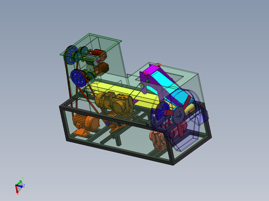 切丝切片系统三维模型
